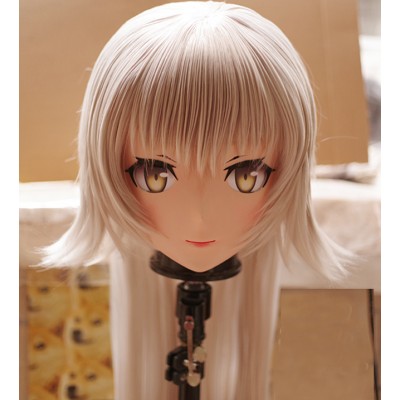 (KM272)Female/Girl Resin 3/4 Head Japanese Cartoon Joan of Arc Cosplay Crossdress Kigurumi Mask 
